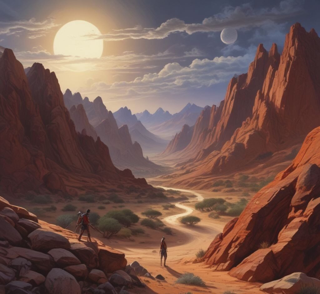 At the foot hills of the mountain of the moon