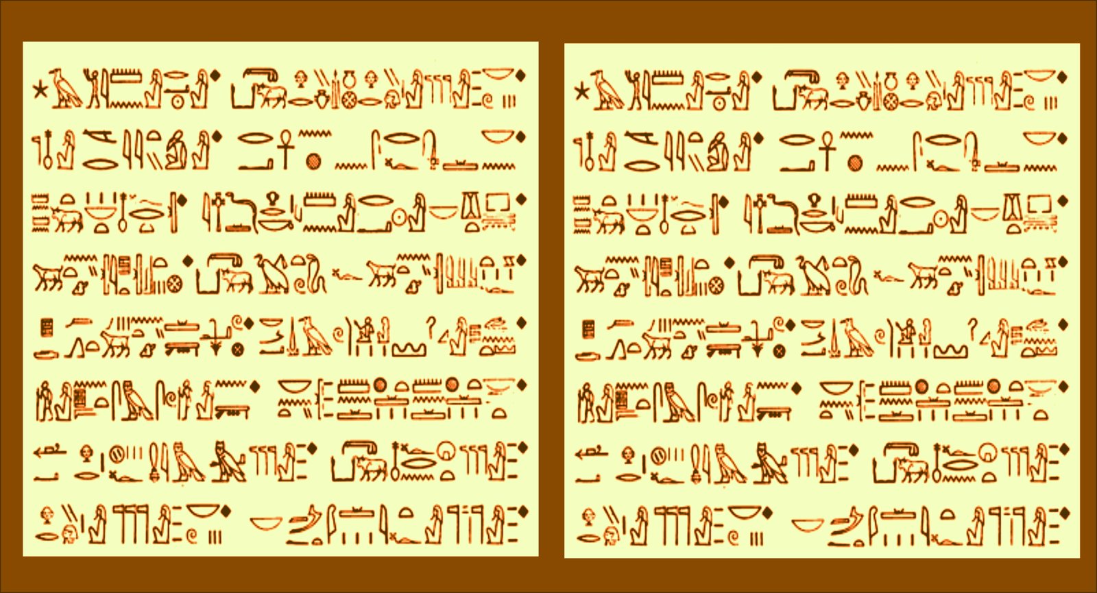 Ancient Egyptian Hieroglyphic writing